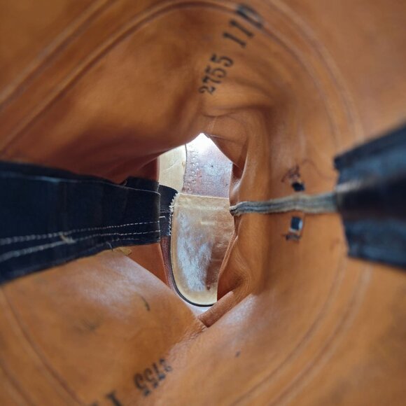 Vintage Lucchese San Antonio Mens 11D Black Leather Zip Cowboy Western Boots - Picture 12 of 13